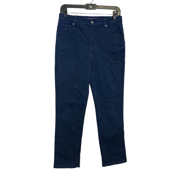Gloria Vanderbilt Women's High Rise Stretch Skinny Blue Pants Soft Jeans Size 6P - Picture 1 of 8